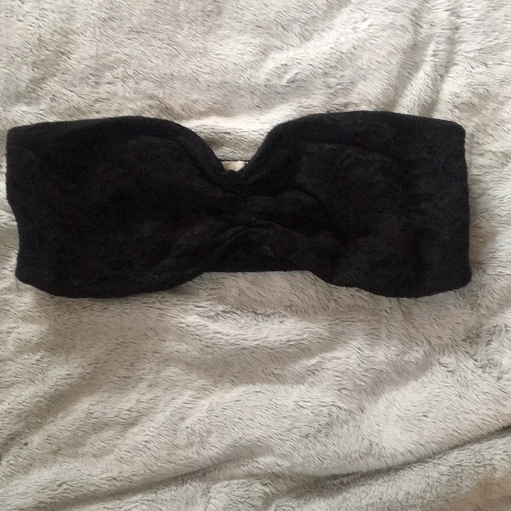 Black lace bandeau VS pink size medium